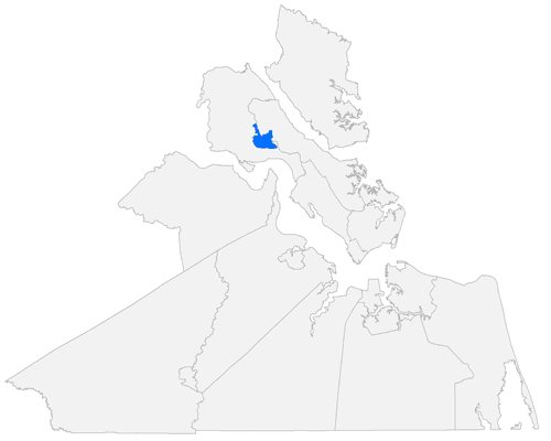 Map Showing the Location of Williamsburg