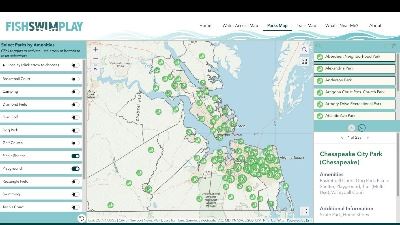 Screen image of the FISHSWIMPLAY website